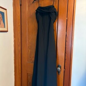 Classic Black Strapless Evening Gown